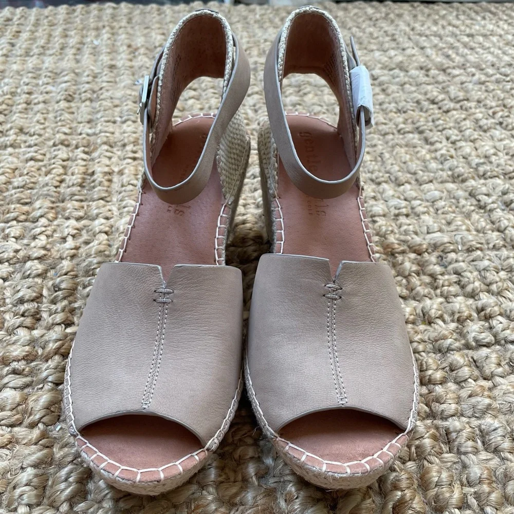 Gentle Souls Espadrille Strap Platform Wedge Sandals size 9 - Picture 5 of 11